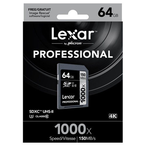 Memoria Sd Lexar Professional 64gb 1000x 150mb/s  4k