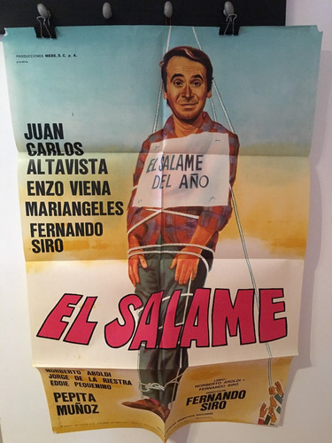 Afiche De Cine Original - El Salame - Juan Carlos Altavista