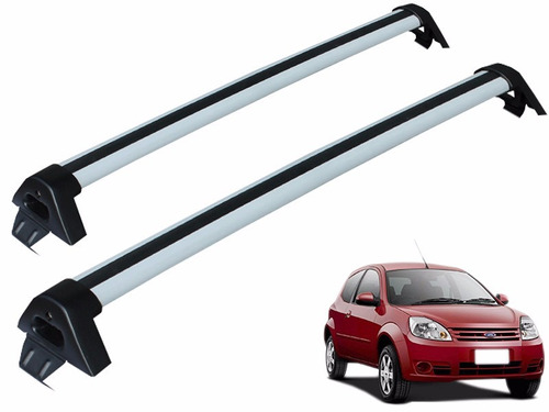 Rack Teto Ford Ka  2 Portas -  2008 A 2014  Cor Prata