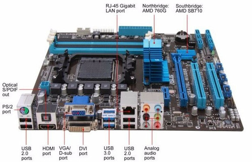 Placa Mãe Am3+ Asus M5a78l-m Lx Plus Ddr3 Suporta Cpu 125w