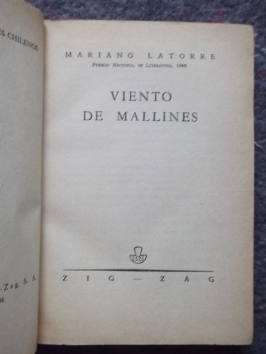 Viento De Mallines Mariano Latorre Primera Edición 1944