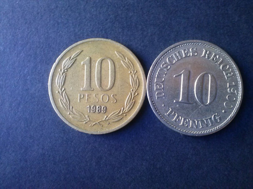 Moneda Alemania Imperio 10 Pfenning 1900 Ceca A Níquel (c15)