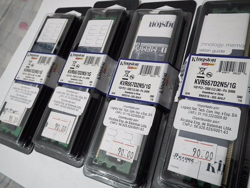 Memórias 1gb Ddr2 Kingston - 4 Unidades