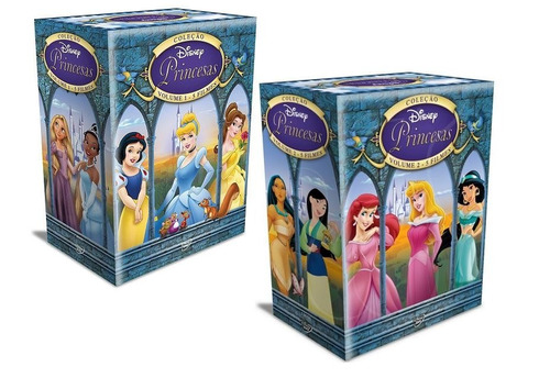 2 Box Dvd Coleção Disney Princesas Vol.1 E Vol.2 - 10 Filmes