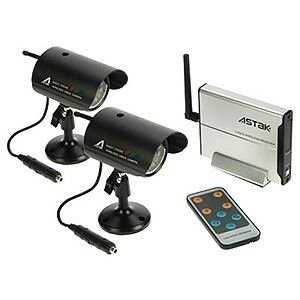 Kit 2 Camara Seguridad Inalambrica Astak Receptor Controlrem