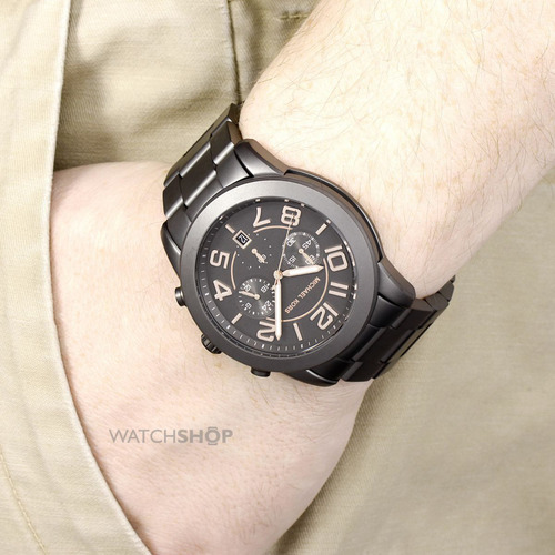 Relógio Michael Kors Mk8330 Mercer Orig Chron Anal Black