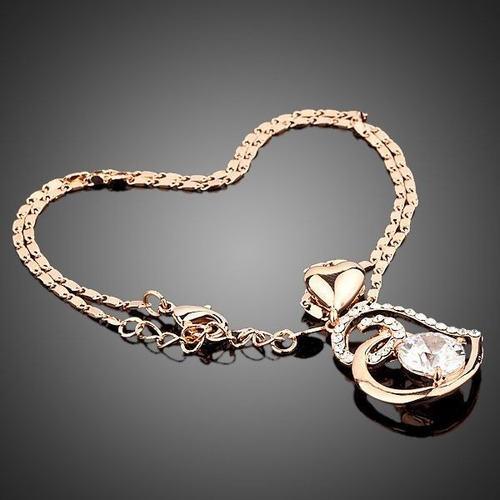 Maravilloso Collar Dije Corazon Swarovski Regalo De Amor