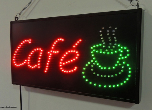 Anuncio Luminoso Dinámico Café/letrero Leds Café Dinámico