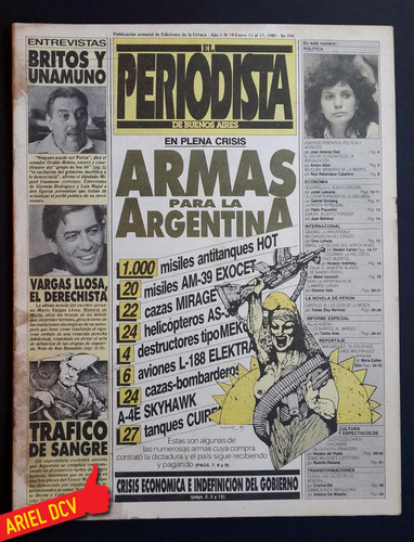 [el Periodista] N°18 | Ene85 | Armas/dictadura/vargas Llosa