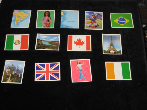 Figuritas Sueltas Barbie Trajes Del Mundo X 34