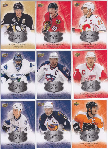 2009-10 Upper Deck Captain's Calling 9 Cards Set (Usado)