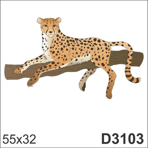 Adesivo D3103 Leopardo Leoa Tigre Animal Decorativo Parede