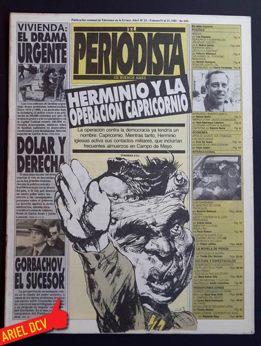 [el Periodista] N°23 | Feb85 | Herminio Iglesias / Gorvachov