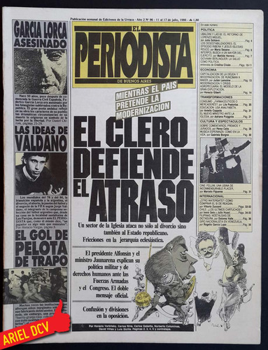 [el Periodista] N°96 | Jul86 | Garcia Lorca/valdano/alfonsín