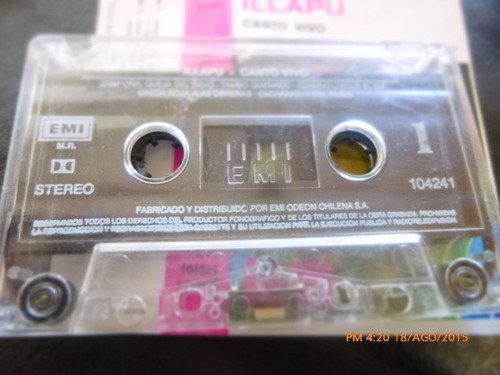 Cassette De Illapu Canto Vivo -- Emi (218