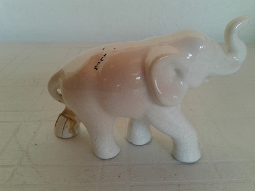 Adorno Antiguo Elefante De Ceramica A Reparar