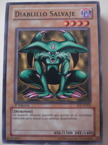 Carta Yu Gi Oh Diablillo Salvaje