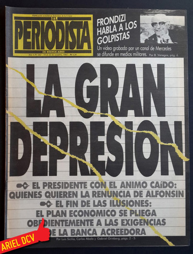[el Periodista] N°162 | Oct87 | Alfonsín/frondizi/depresión