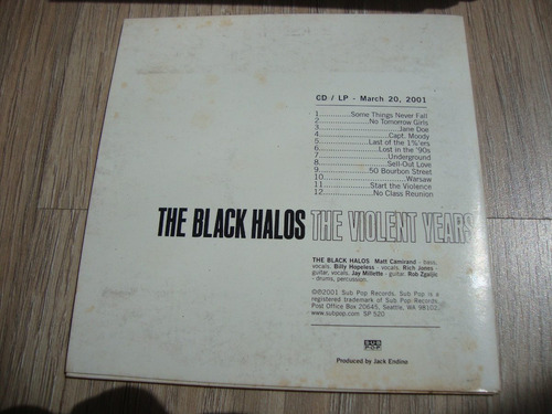 Cd Black Halos - The Violent Years (original Imp.) (Usado)