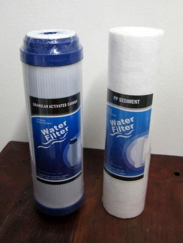 Par Cartuchos Para Filtros Agua P P Y Carbón Activado