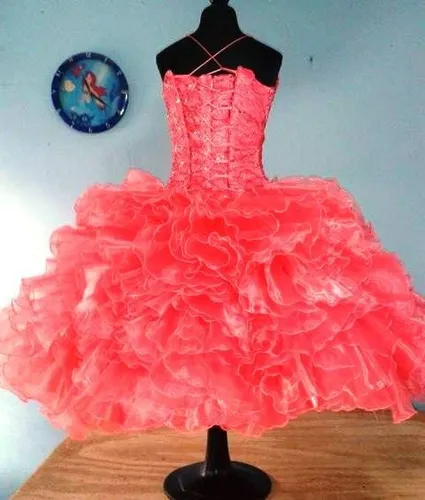 Vestido De Escarolas Para Salida De Sexto Año. Color Coral en venta en Gustavo A. Madero Distrito Federal por sólo $ 1, Mexico Vestido De Escarolas Para Salida De Sexto Año. Color Coral en venta en Gustavo A. Madero Distrito Federal por sólo $ 1, Mexico