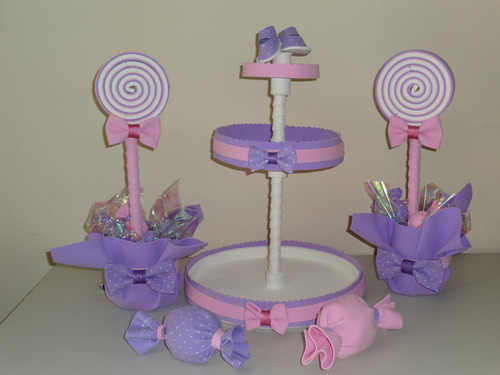 Kit Festa Decoração Chá De Bebê Poá Rosa E Azul