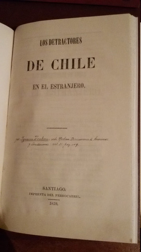 Los Detractores De Chile En El Estranjero Ignacio Zenteno