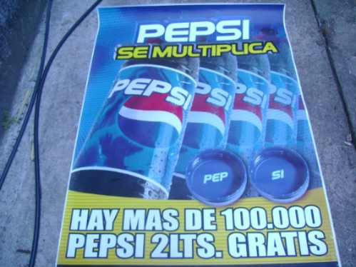 Poster Cartel Pepsi Gigante 1.10x 1.60 En Pvc