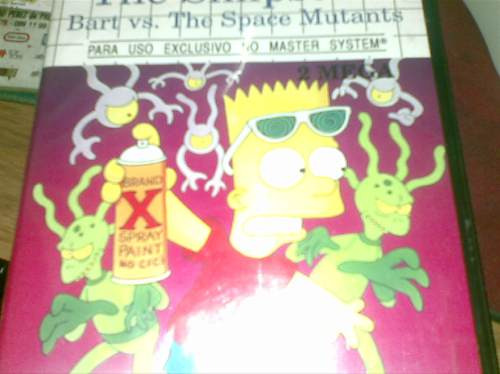 Sega Master System Juego Manual (the Simpsons Bart Vs Mutan)