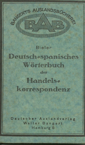 Diccionario Español Aleman 1922