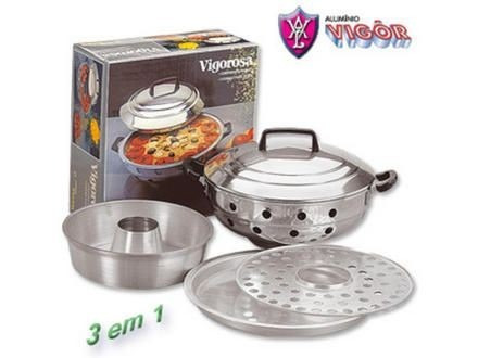 Assadeira Pizza Pão Queijo Bolo Etc Vigorosa 3pc