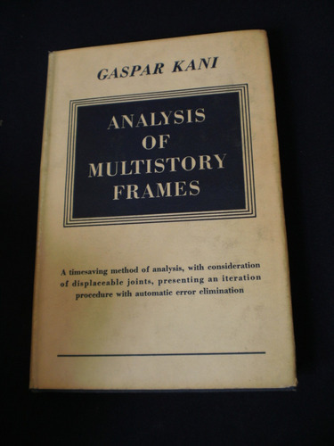 Analysis Of Multistory Frames - Gaspar Kani (Usado)