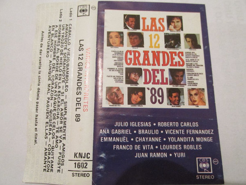 Las 12 Grandes Del 89' - Varios Interpretes (cassette Origin