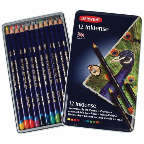 Lápices De Colores Inktense Acuarelables Derwent X 12 Uni