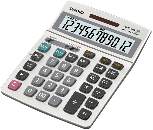 Calculadora Comercial Casio 12 Digitos Dm-1200ms, Nueva