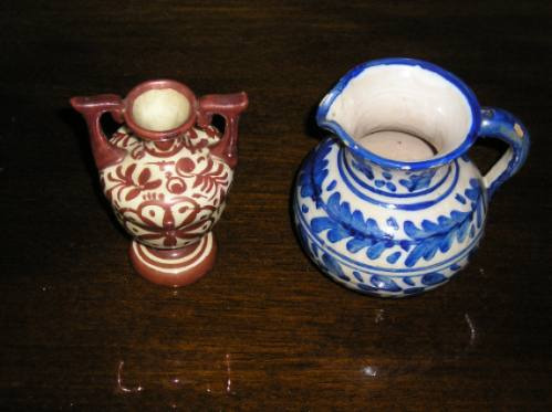 Dos Jarritas Antiguas En Ceramica