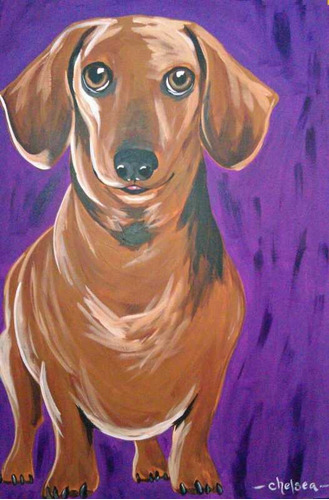 Perro - Dachsund - Lamina 45 X 30 Cm.