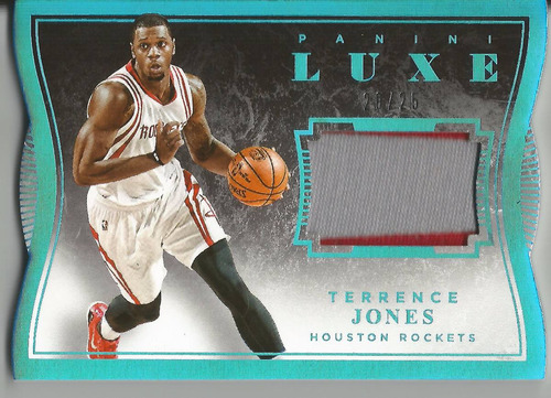 2015-16 Panini Luxe Terrence Jones Jersey Blue /25 Rockets