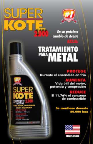 Super Kote 2000 - Made In Usa. Tratam P/metal. Antifricción