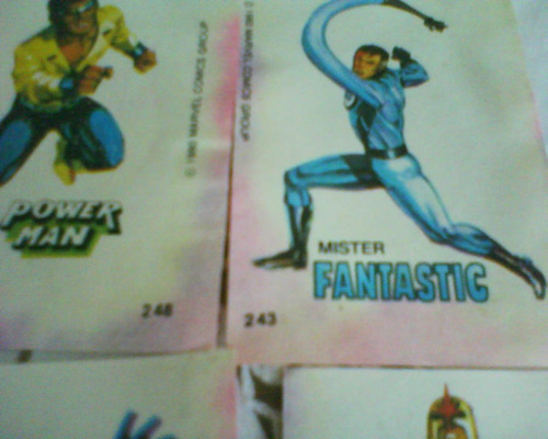 Lote X 15 Figuritas De Superheroes Marvell Dc.tm Años 80
