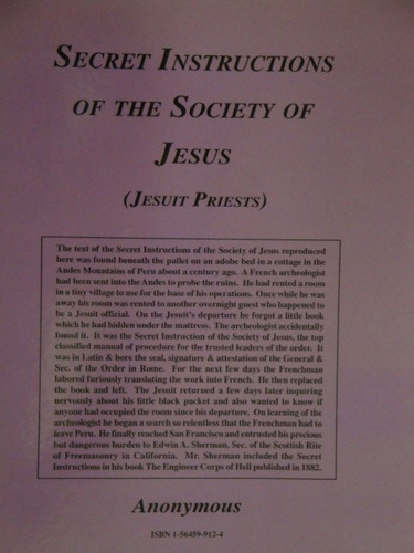 Jesuitas - Secret Instructions Of The Society Of Jesus