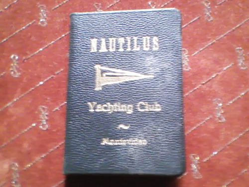 Antiguo Carnet De Socio Naitilus Yachting Club