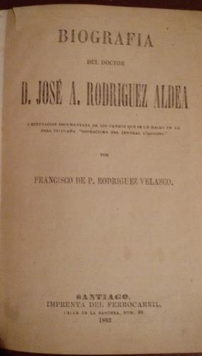 Biografía Del Doctor D. Jose A,  Rodriguez Aldea