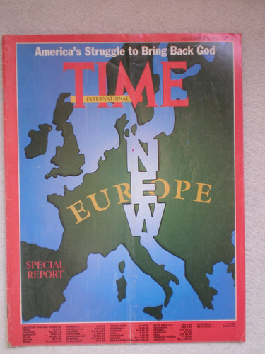 Revista Time 09/12/1991 Creación Unión Europea Mercado Común