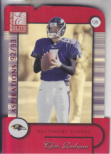 2001 Donruss Elite Aspirations Dc Chris Redman Qb Ravs /93