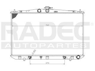 Radiador Toyota Sienna 2011-2012-2013 V6 3.5 Lts Automatico