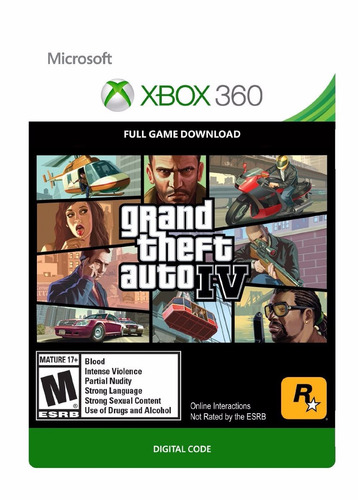 Gta Iv - Xbox 360 / Xbox One - Codigo 25 Digitos