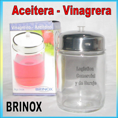 Set (2) Utensilio Mesa Vinagrera Aceitera 150 Ml