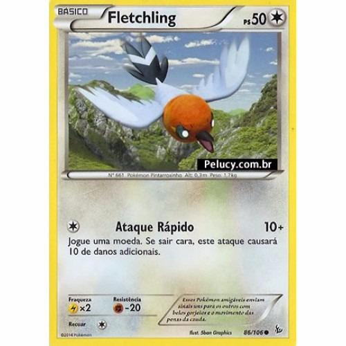 Fletchling - Pokémon Normal Comum 86/106 - Pokemon Card Game