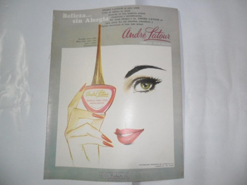 Andre Latour Esmalte De Uñas Cosmetica Publicidad 1967